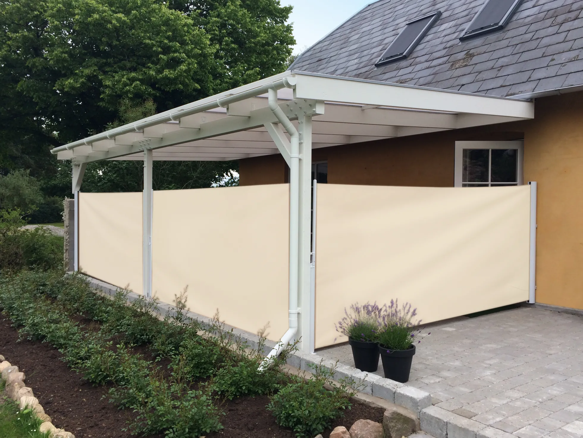 Essence læsejl lukket 400x140cm creme/hvid