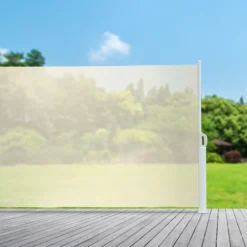 Essence læsejl lukket 400x140cm mesh creme/hvid