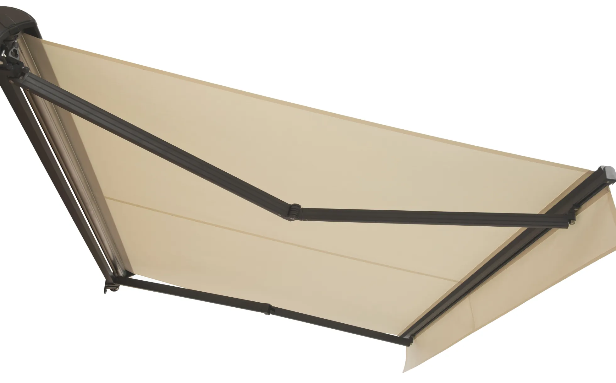 Essence åben elektrisk markise 300x250cm creme/antracitgrå