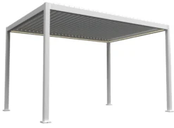 Essence elektrisk LED pergola med lameltag 400x300cm hvid