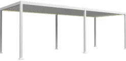 Essence elektrisk LED pergola med lameltag 600x300cm hvid