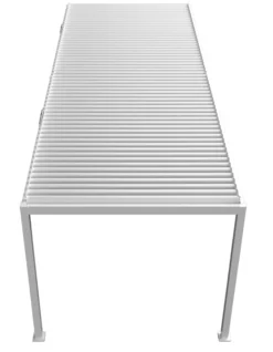 Essence elektrisk LED pergola med lameltag 600x300cm hvid