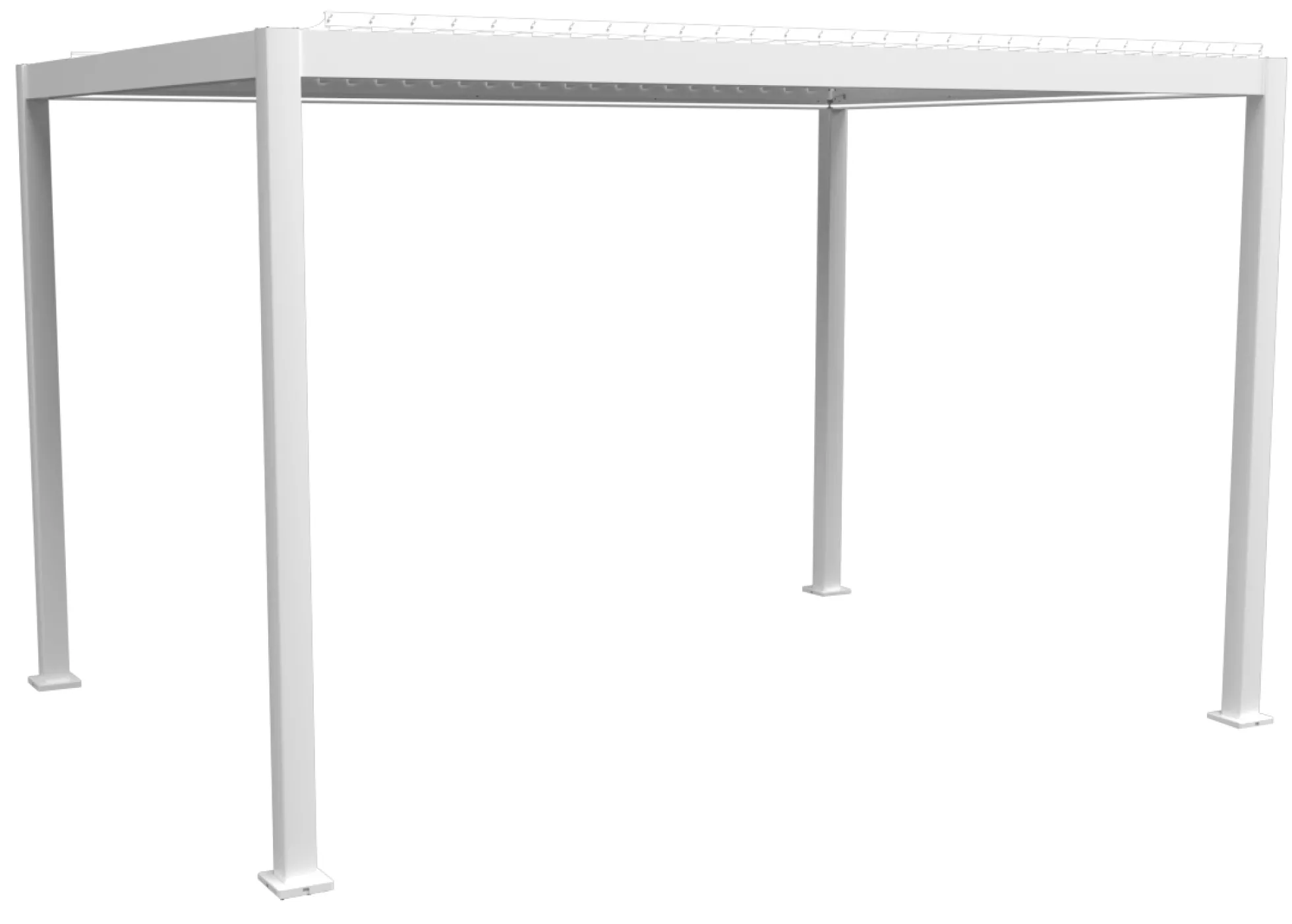 Essence elektrisk pergola med lameltag 400x300cm hvid