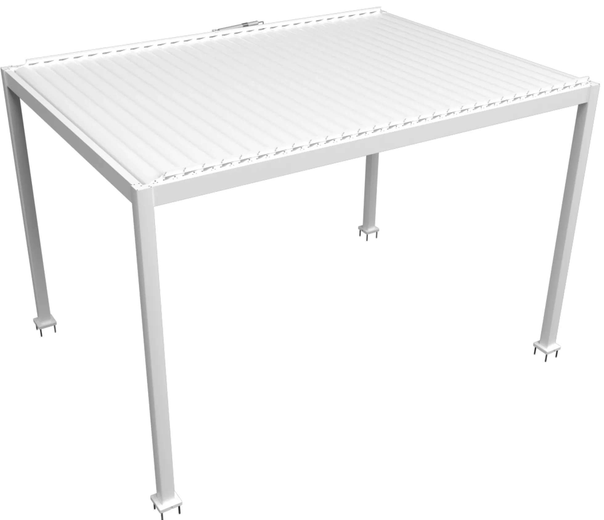 Essence elektrisk pergola med lameltag 400x300cm hvid