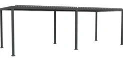 Essence elektrisk pergola med lameltag 600x300cm antracit