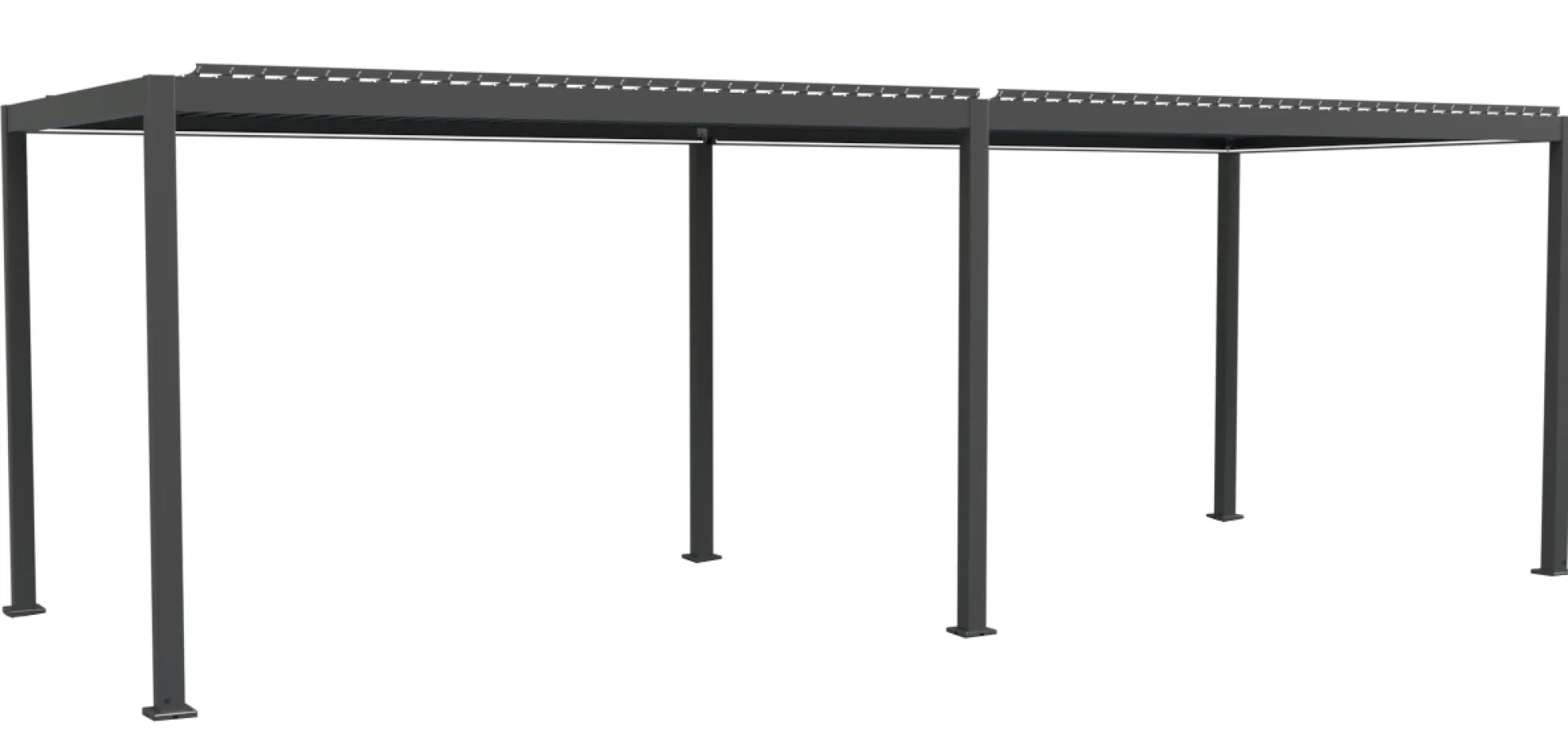 Essence elektrisk pergola med lameltag 600x300cm antracit