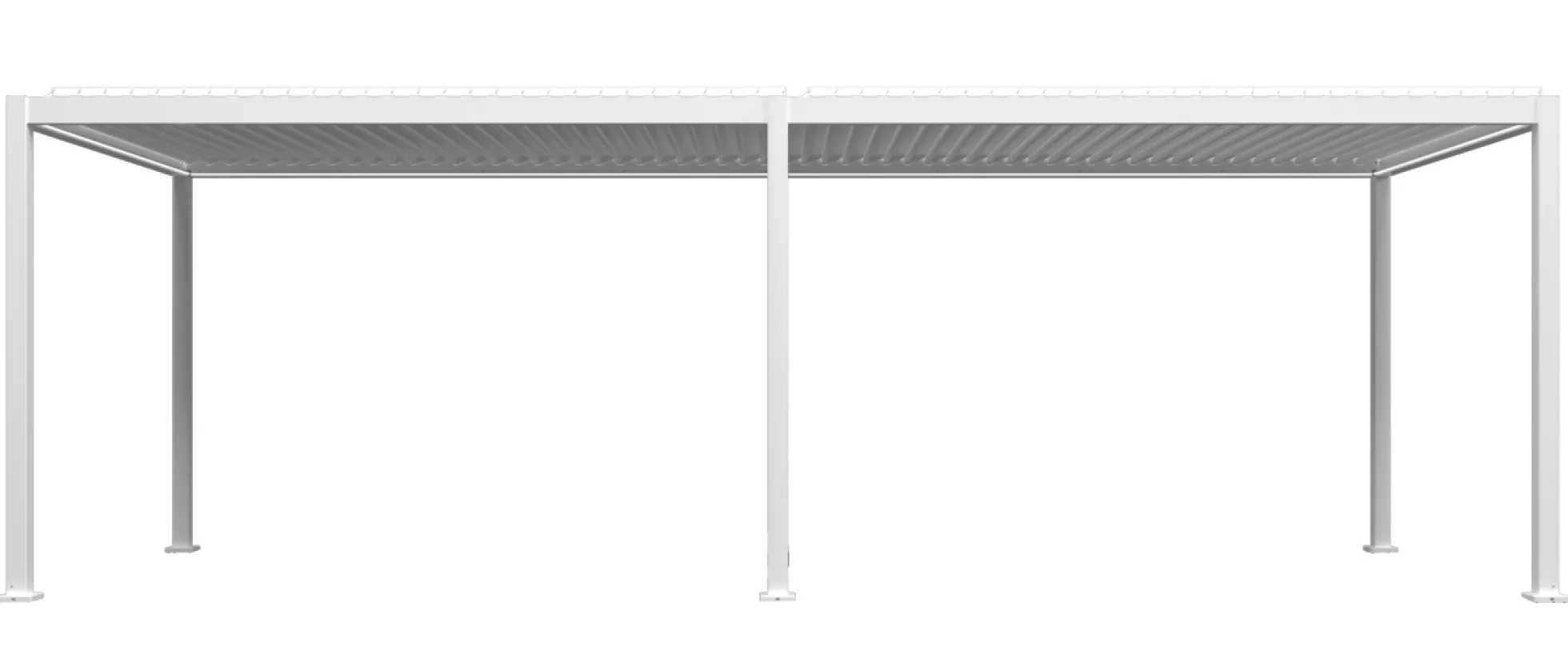 Essence elektrisk pergola med lameltag 600x300cm hvid
