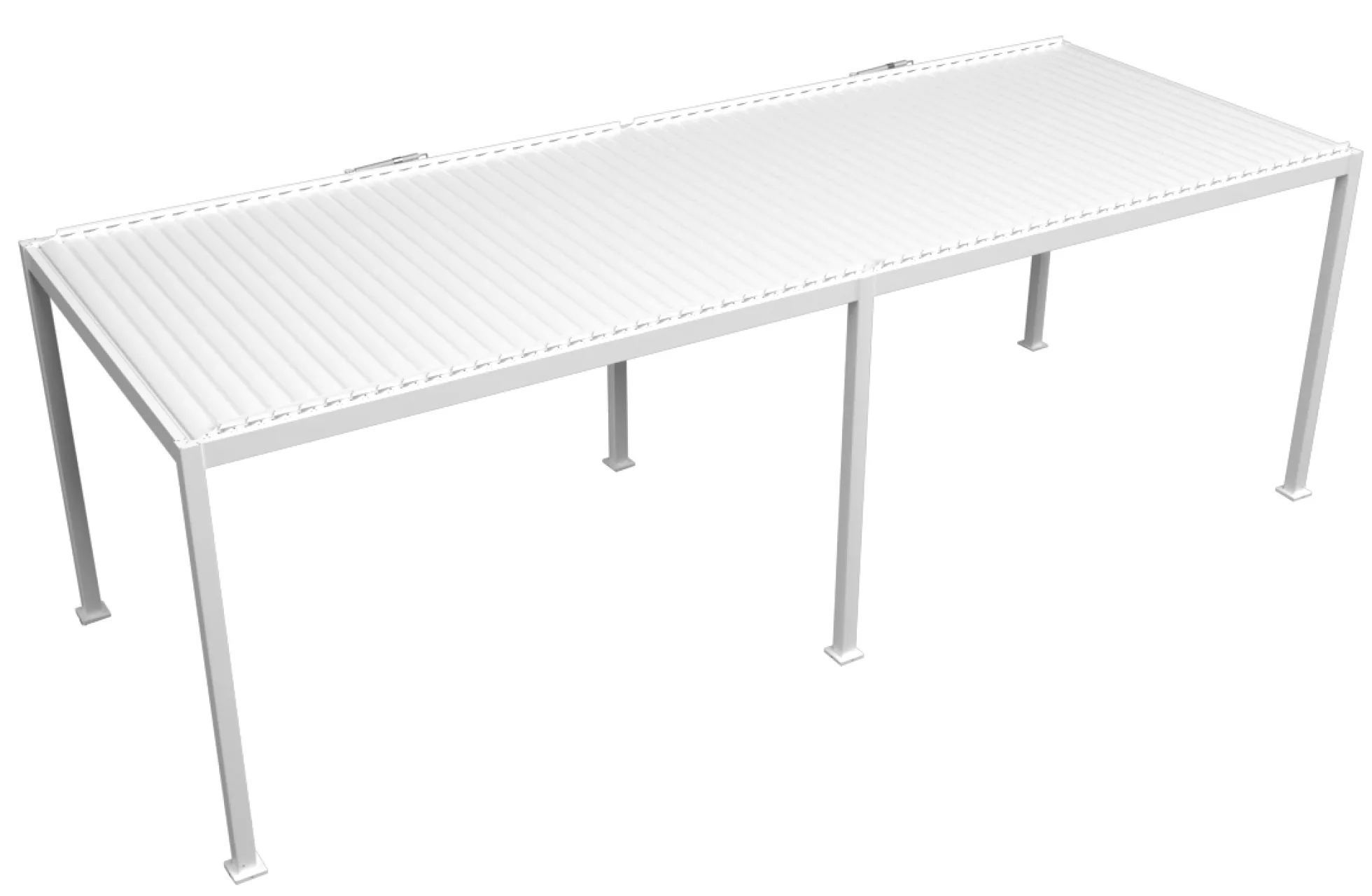 Essence elektrisk pergola med lameltag 600x300cm hvid