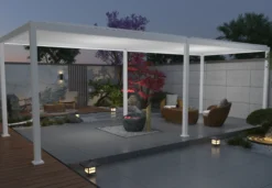 Essence elektrisk pergola med lameltag 600x300cm hvid