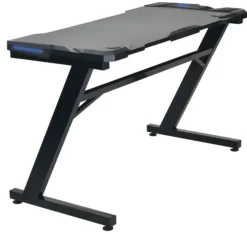 Exracer med LED 117x66x75cm sort/sort