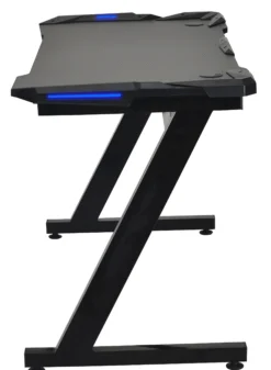 Exracer med LED 117x66x75cm sort/sort