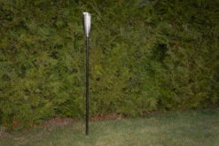 Fakkel i rustfrit stål/sort 158cm