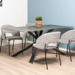 Felina 180x90x76cm mørkegrå/sort