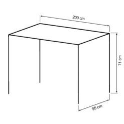 Firenze med krydsben og 2 planker 200x95x71cm eg natur/sort