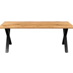 Firenze med krydsben og 1 planke 200x95x71cm eg natur/sort