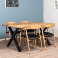 Firenze med krydsben 160x95x74cm eg natur/sort