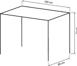 Firenze med krydsben 160x95x74cm eg natur/sort