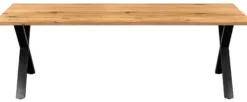 Firenze med krydsben 220x95x74cm eg natur/sort