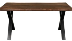 Firenze med krydsben 160x95x74cm eg smoked/sort
