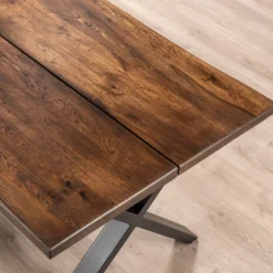 Firenze med krydsben 160x95x74cm eg smoked/sort