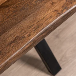 Firenze med krydsben 160x95x74cm eg smoked/sort