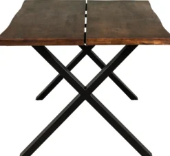 Firenze med krydsben 240x95x74cm eg smoked/sort