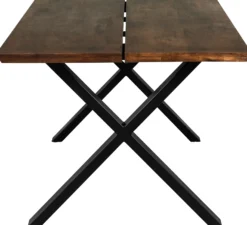 Firenze med krydsben 240x95x74cm eg smoked/sort