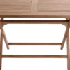 Foldbar havebord teaktræ 70x120x75,5cm