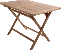 Foldbar havebord teaktræ 70x120x75,5cm