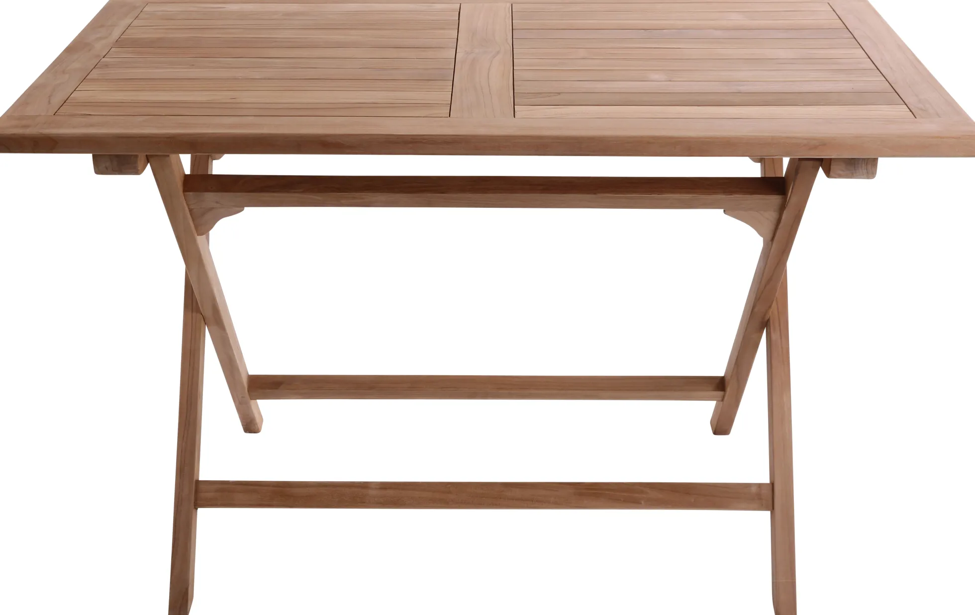 Foldbart havebord i kerne teaktræ 70x120x75,5cm