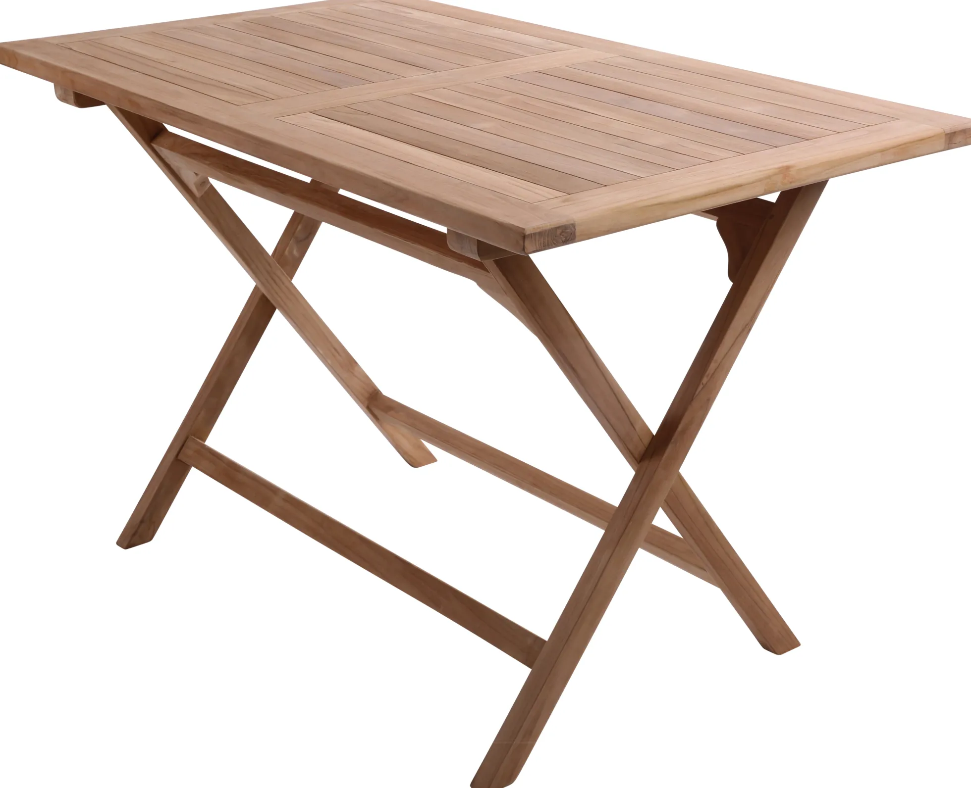 Foldbart havebord i kerne teaktræ 70x120x75,5cm