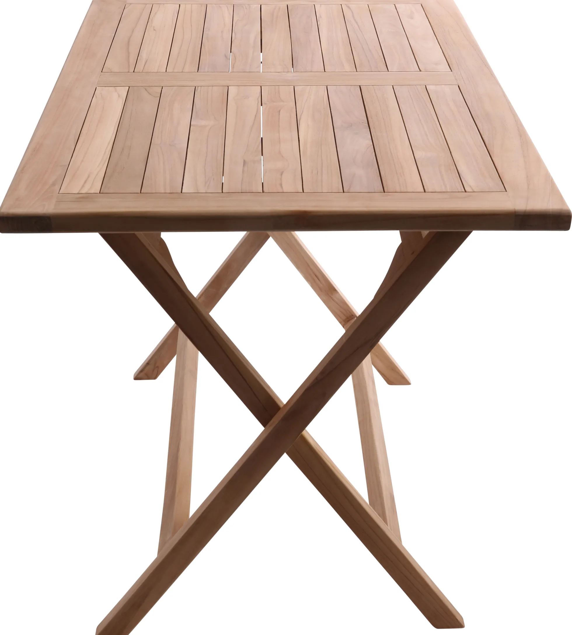 Foldbart havebord i kerne teaktræ 70x120x75,5cm