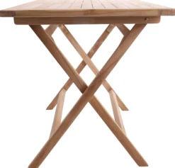 Foldbart havebord i kerne teaktræ 70x120x75,5cm