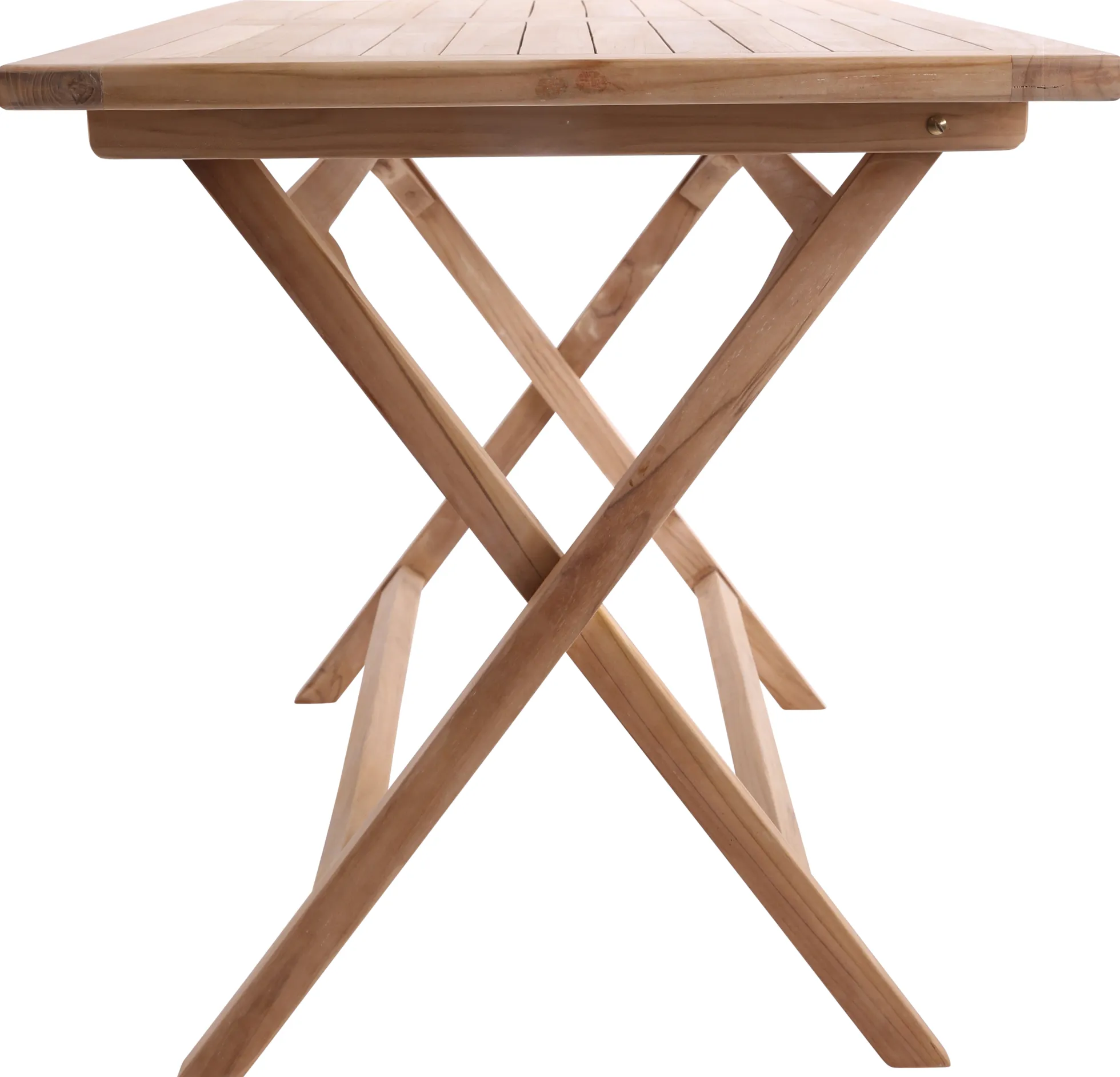 Foldbart havebord i kerne teaktræ 70x120x75,5cm