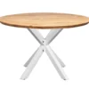Forli 120x120x74cm eg natur/hvid