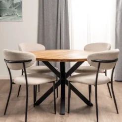 Forli 120x120x74cm eg natur/sort