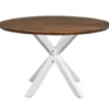 Forli 120x120x74cm eg smoked/hvid