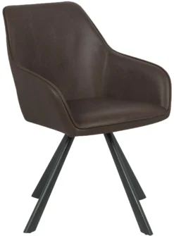 Freja med drejefunktion suede mørkebrun