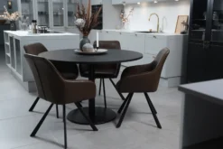 Freja med drejefunktion suede mørkebrun