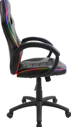 GameX Jason kunstlæder LED sort/grå