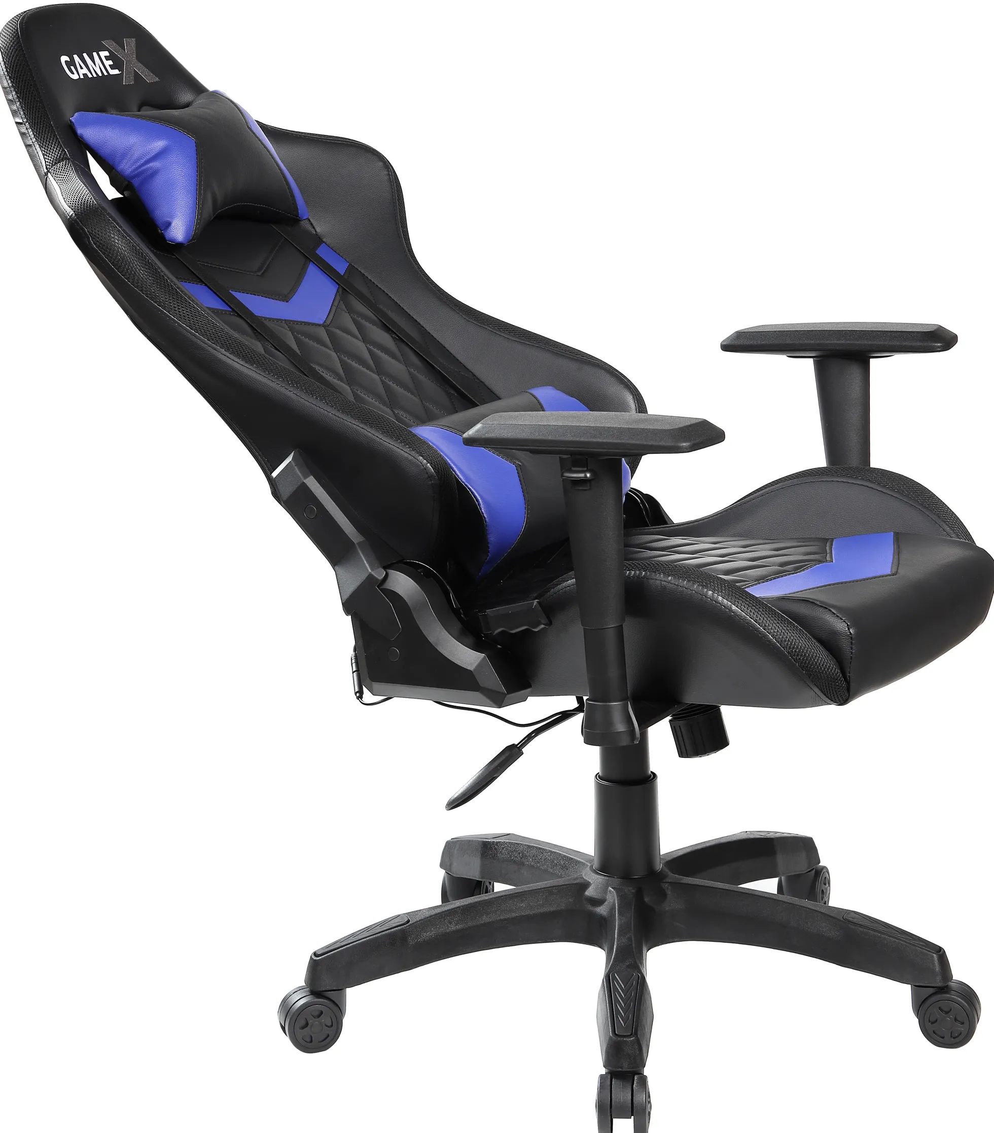 GameX Lopez LED kunstlæder sort/blå