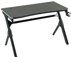 GameX med LED 120x60cm sort/sort