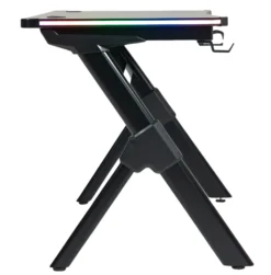 GameX med LED 120x60cm sort/sort