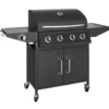Gasgrill med 4 brændere og blus