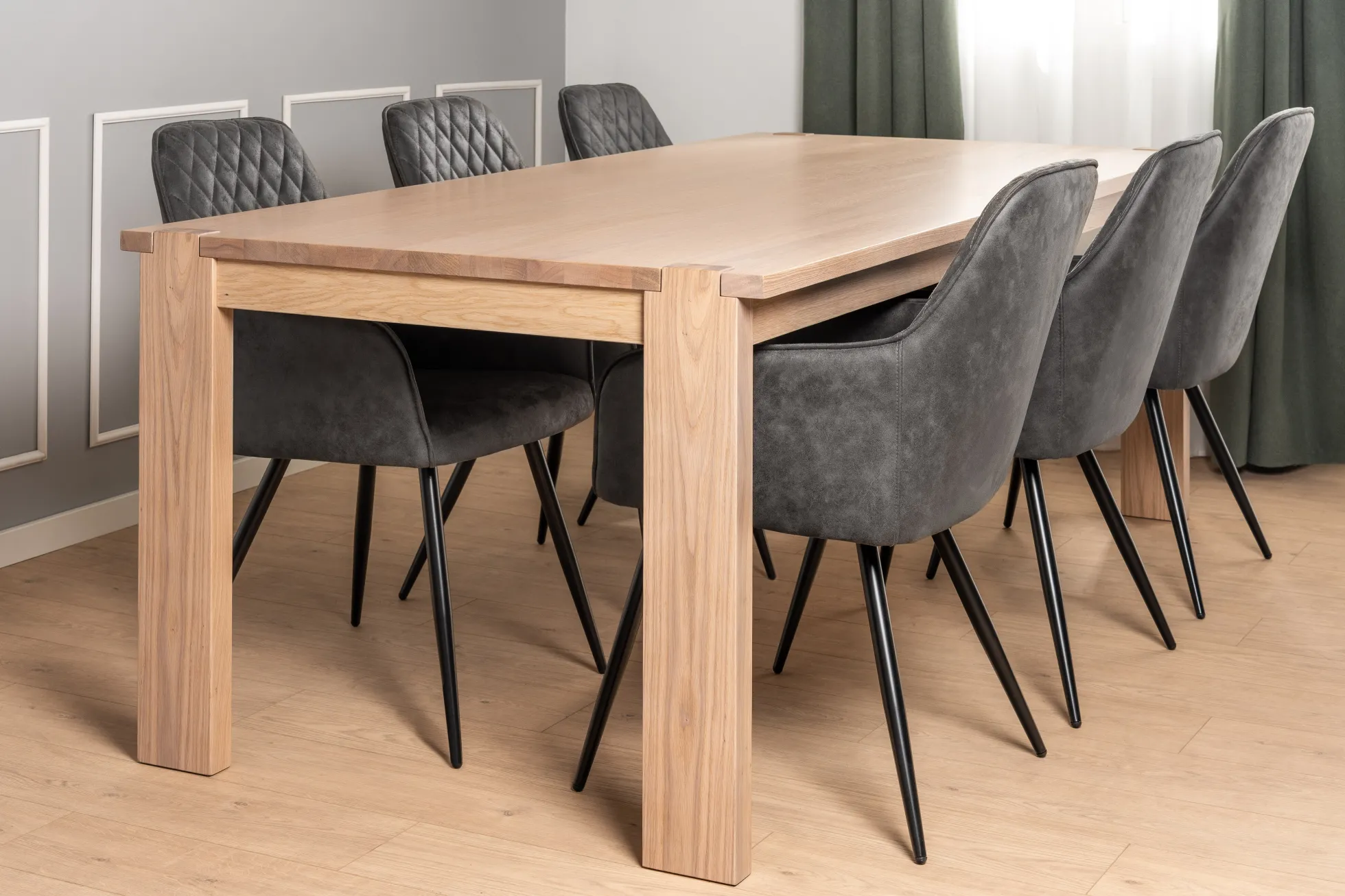 Hanne med drejefunktion suede mørkegrå
