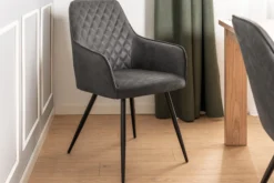 Hanne med drejefunktion suede mørkegrå