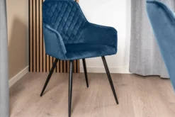 Hanne velour mørkeblå