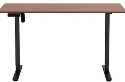 Hæve sænkebord brun 140x80cm