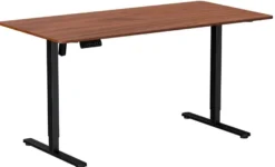 Hæve sænkebord brun 160x80cm