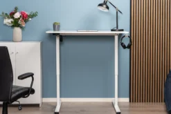 Hæve sænkebord hvid 120x60cm